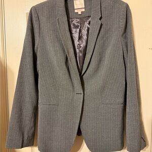 The Limited Charcoal Pinstripe Jacket